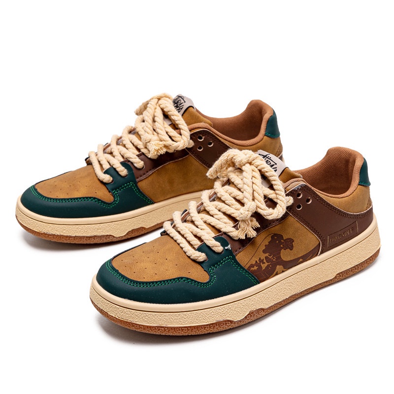 Parayu - Sepatu Sneakers Pria Ties Brown Import