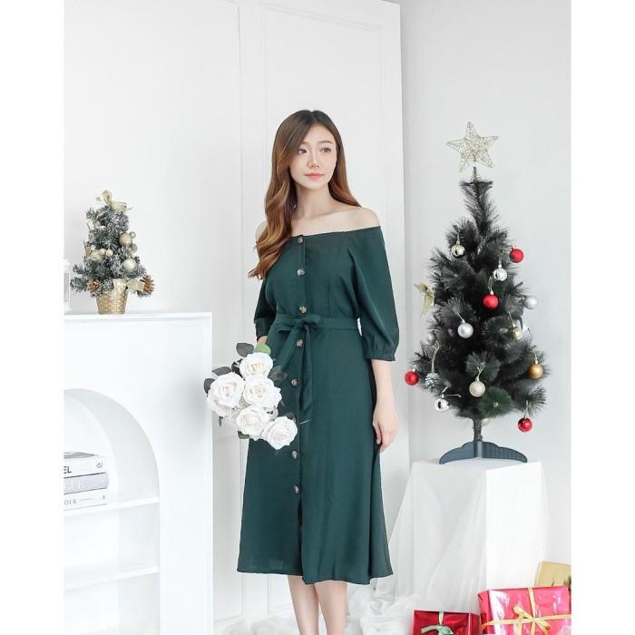 Cottonbells Casual Dress Wanita Imlek Cny Special 2023 Emily Button 56