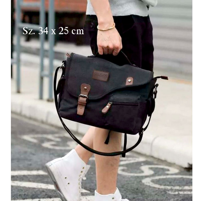 Tas Selingbag Pria /Tas Kerja Pria / Tas Cowo Besar Kanvas/ Tas selempang bahu