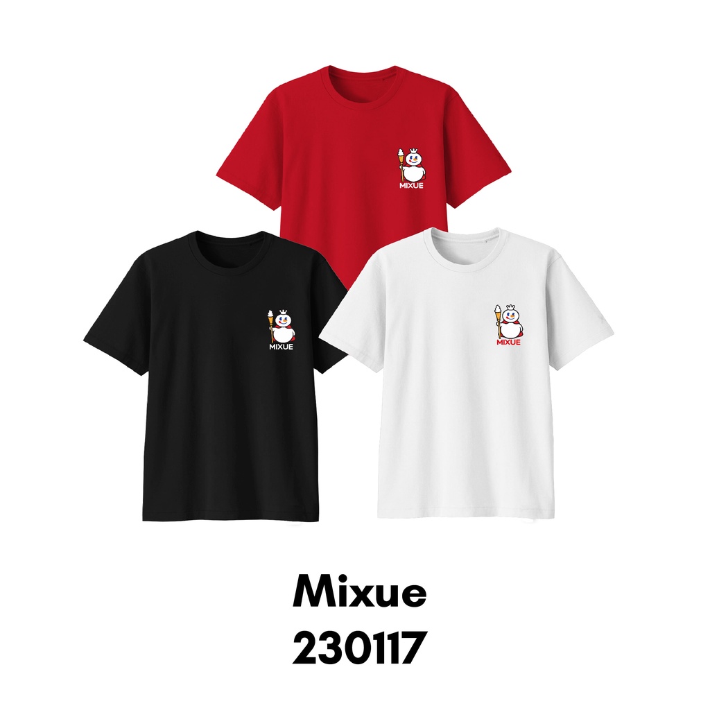 Kaos Love Mixue Series Ready Size Bayi Anak Remaja Dewasa Bigsize Bahan Katun Combed 30s