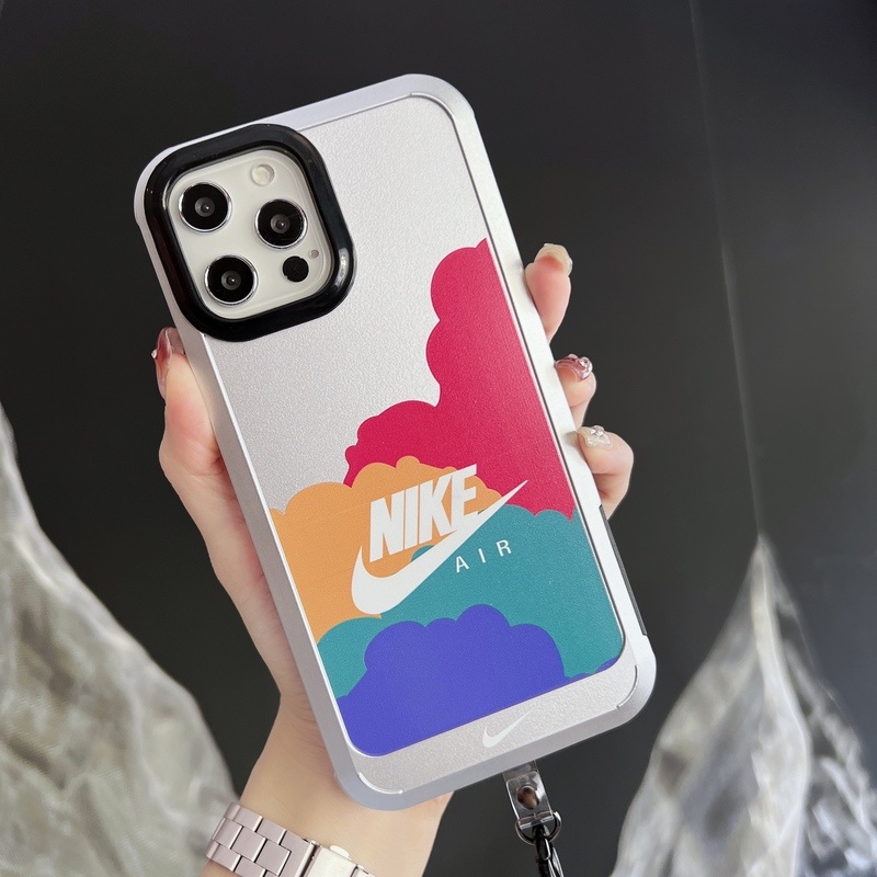 IPHONE Huruf Kekinian Gerak Neon Bingkai Warna-Warni Shockproof Case Untuk Iphone14 13 12 11 Pro Max Plus Bumper Silikon Penutup Bening