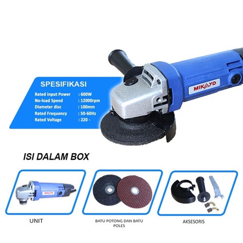 BISA COD!!!Gerinda YUKIDO Angle Grinder 4 Inch - Mesin Gerinda Tangan