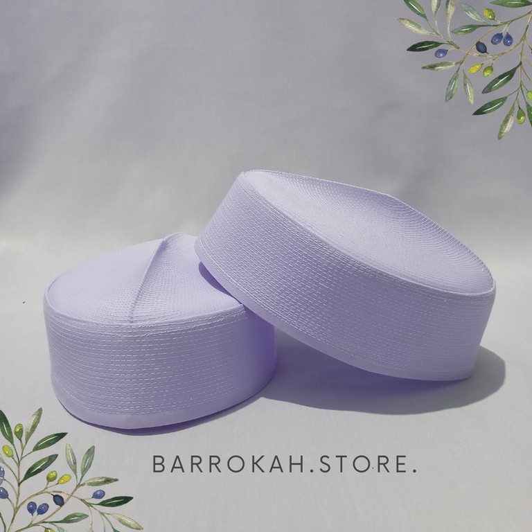 Peci Putih Kopiah Putih Songkok Putih Kopiah Batok Habib Bahar Fashion Muslim tinggi 6cm