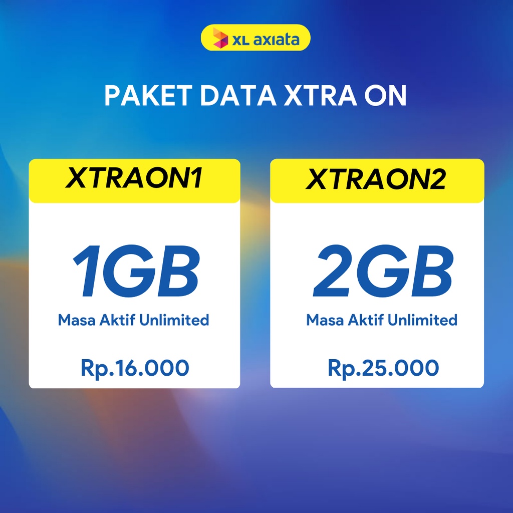 Paket Data XL Xtra ON Inject Masa Aktif Unlimited - Paket Data XTra ON