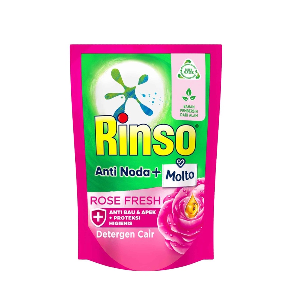 Rinso Cair Rose Fresh 750ml/ Deterjen Cair/Molto Cair