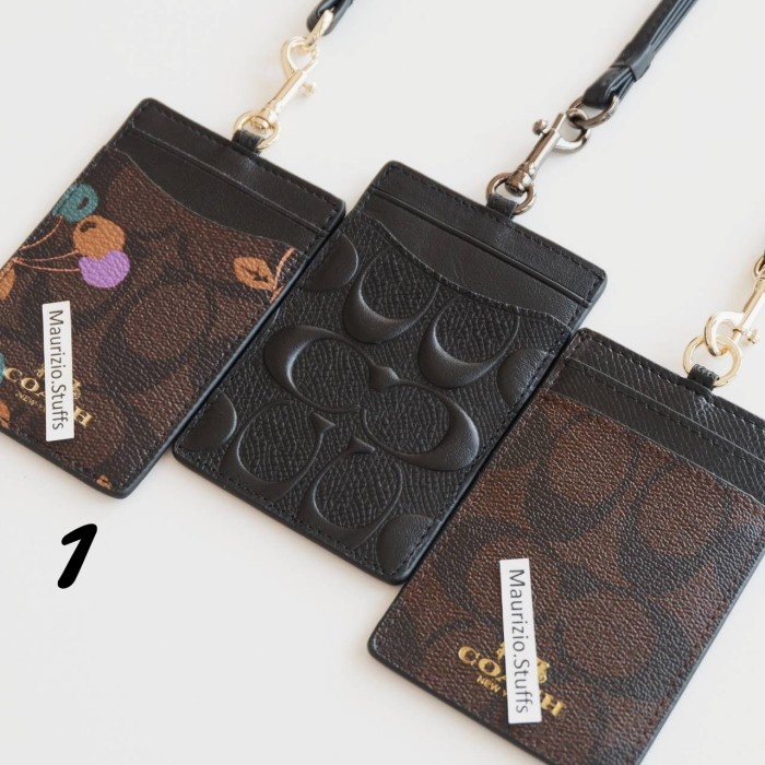 

SALE Id Tag Holder Coach Motif Unisex Lanyard Gantungan Kantor Kulit