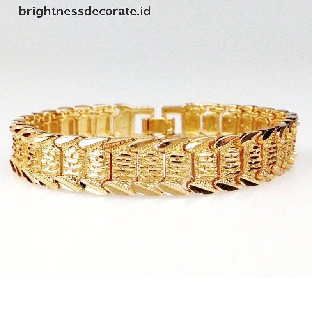 [Birth] Ch Jewelry Jam Tangan Fashion Perhiasan Lapis Emas 18K Gelang Emas Pria Rantai [ID]