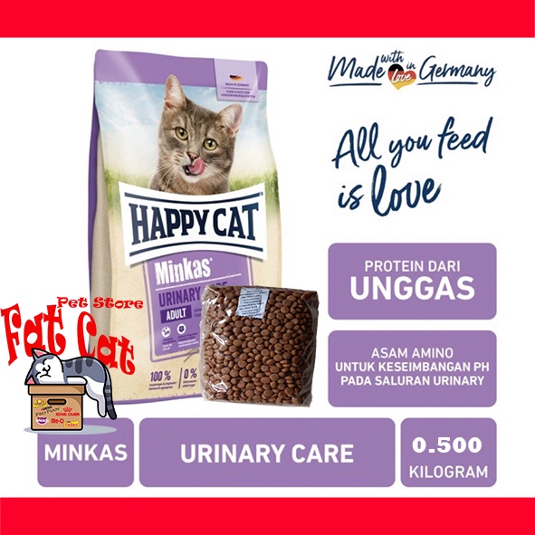 Happy Cat Minkas Urinary Care 500Gr Repack makanan kucing catfood