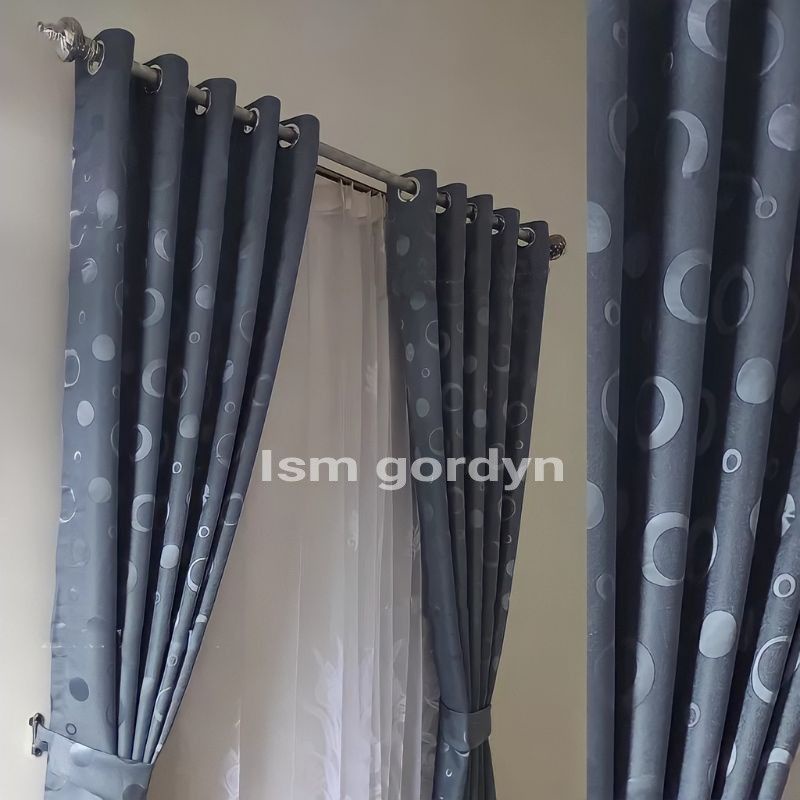 gorden jendela polos / gorden jendela embos /gorden minimalis polkadot