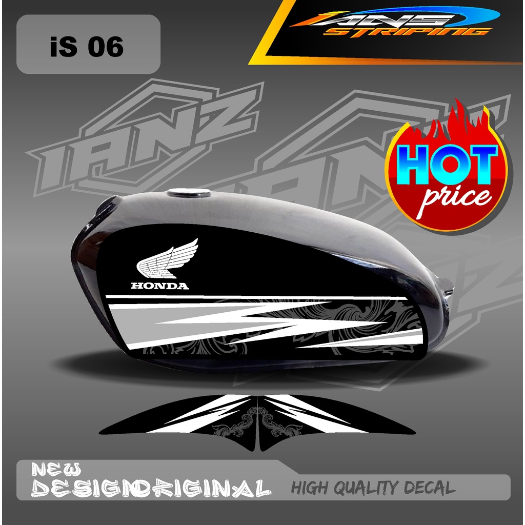 STRIPING CB 100 STANDART / STIKER CB 100 CUSTOM HOLOGRAM DAN NON HOLOGRAM IS06