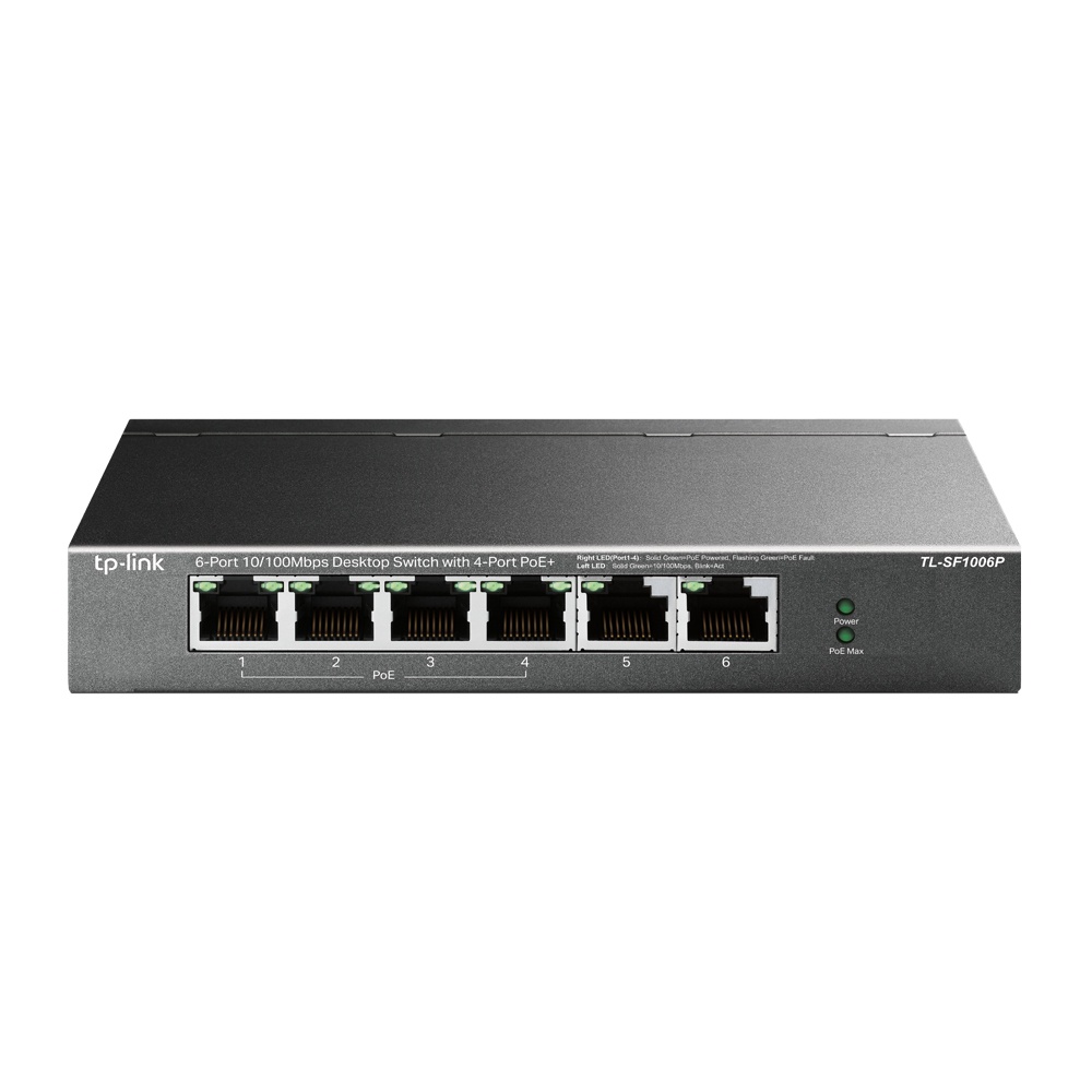 Tp-Link TL-SF1006P 6-Port 10/100Mbps Desktop Switch with 4-Port PoE+