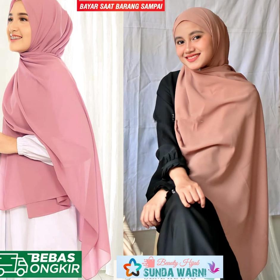 ✨ 7.7  Jilbab Pashmina Sabyan 200 x 75 Jumbo Diamond Stretch - Kerudung Wanita /- Kerudung Pasmina J