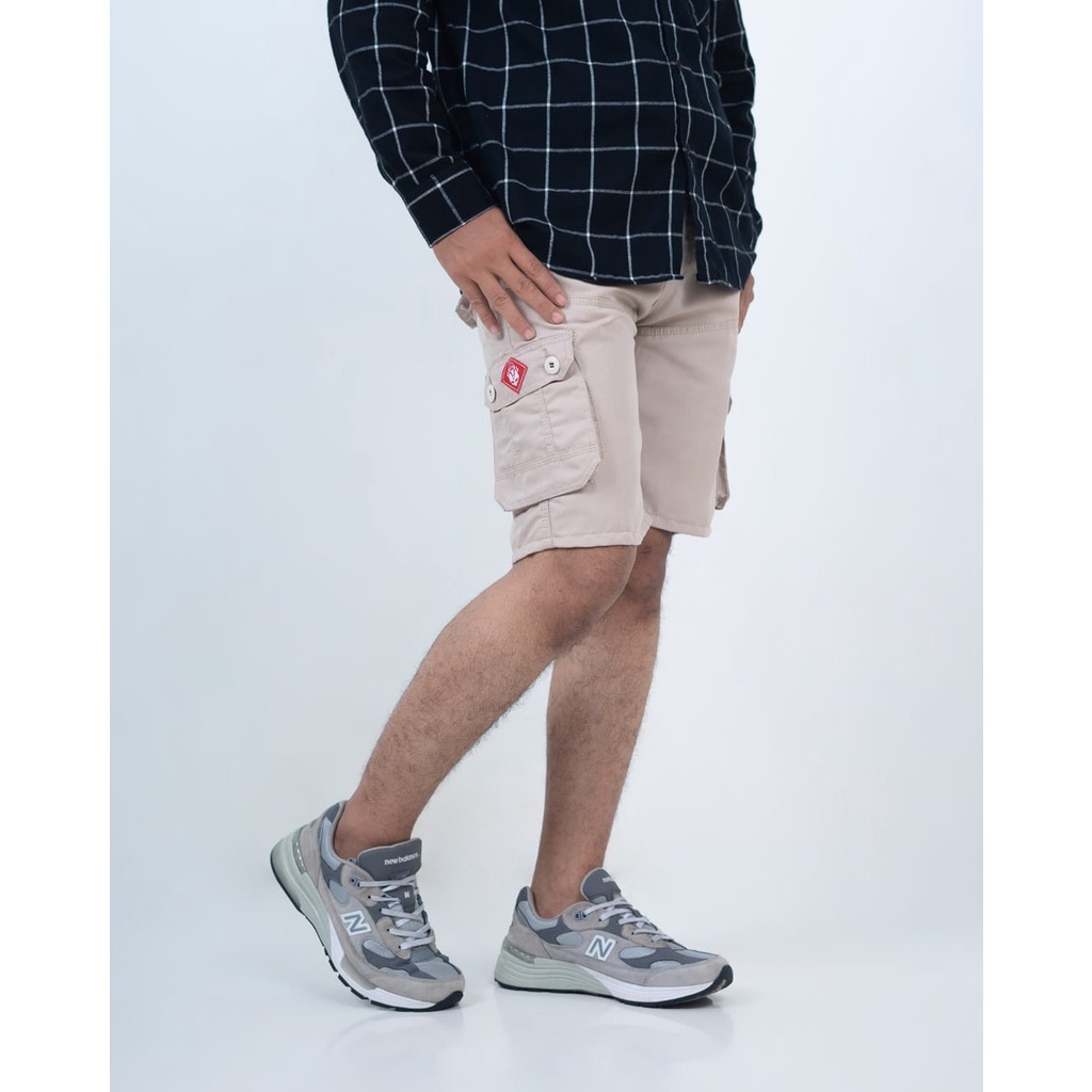 Celana Cargo Pendek Pria Kasual Kargo Kimpol Polos Size 27 - 38