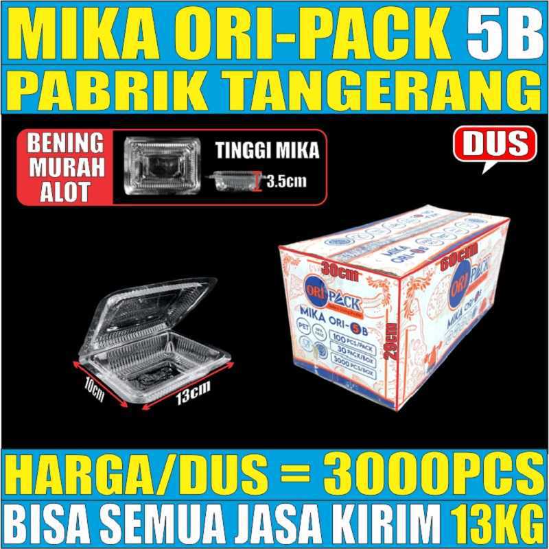 Mika Kue Tray Box Nasi Uk 5 Kemasan Kotak Plastik Bening Murah Per Dus Semua Exp