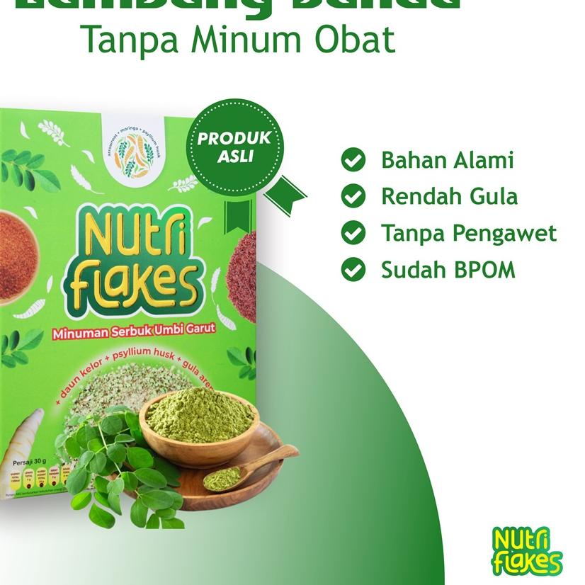 

♗ NUTRIFLAKES Sereal Umbi Garut Atasi Asam Lambung Secara Alami Tanpa Efek Samping 1 Box ◙