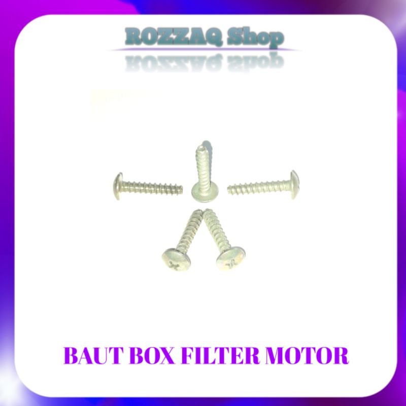 10 PCS BAUT ABU ABU BAUT BOX FILTER HONDA VARIO BEAT SCOOPY BAUT BOX FILTER BEAT BAUT BOX FILTER MOTOR UKURAN M5x20