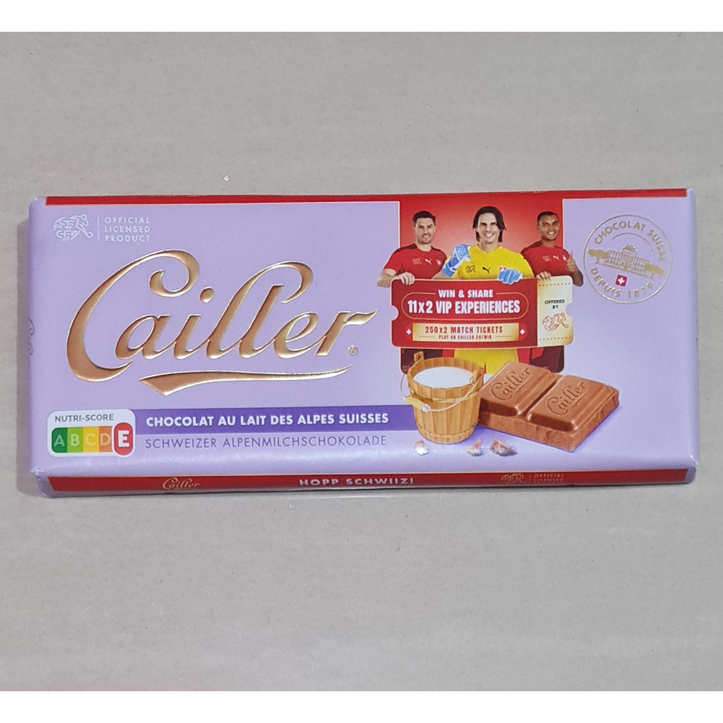 Coklat Cailler Premium Chocolate Milk Bar Swiss 100 Gram