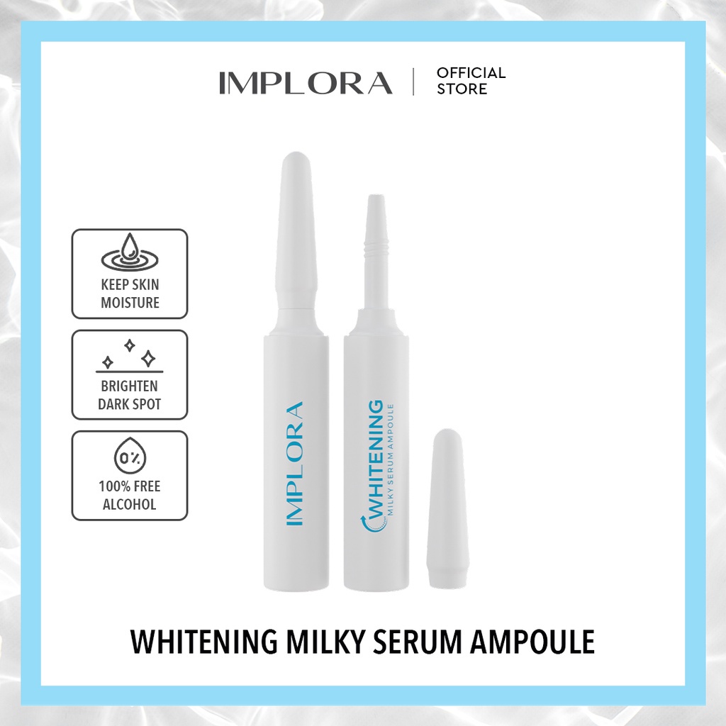 Ningrum - NEW Implora Whitening Milky Serum Ampoule 5ml | Perawatan Wajah Menyamarkan Noda Hitam Mencerahkan Kulit Wajah Original BPOM - 5124