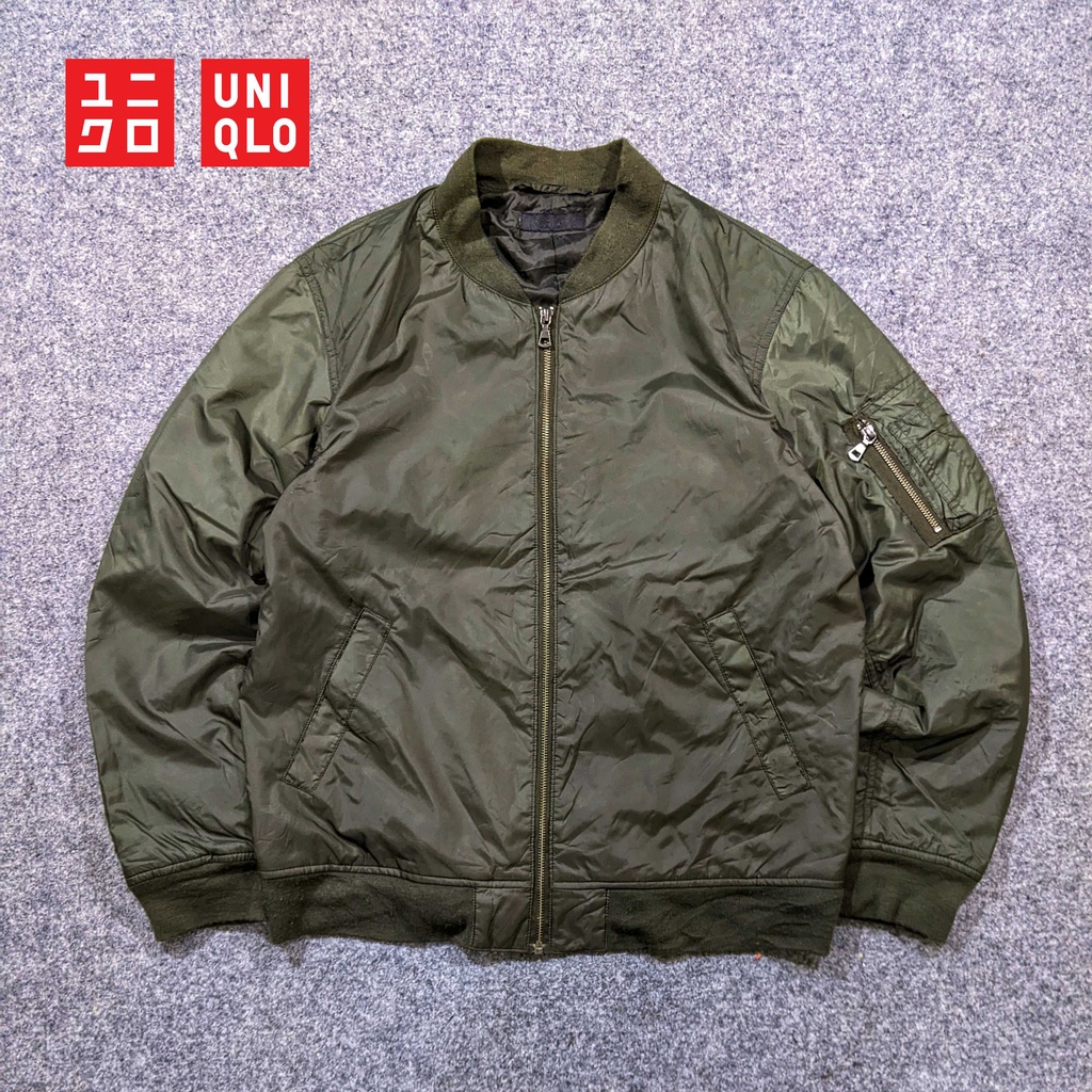 Uniqlo Army - Jaket Bomber Pria Casual Jotol Second Bekas Original - JX814