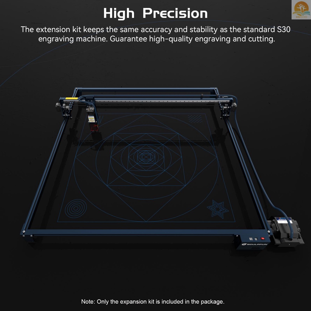 [MMOI] Sculpfun S10/S30 Series Engraving Area Expansion Kit Untuk S10/S30/S30 Pro/S30 Pro Max 935x905mm Area Ukiran Langsung Pasang V-Slot Aluminium Shaft XY-axis Extension Kit