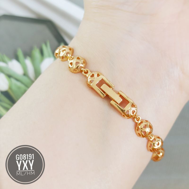 Gelang tangan Yaxiya bola gold G08191