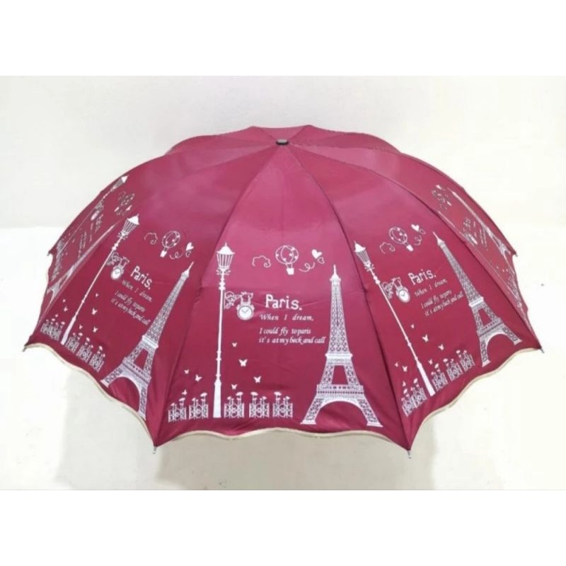 Payung Lipat motif Paris 10 jari merk Master Rain