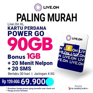 Kartu Perdana Live.On XL 90GB 24 jam (30 Hari) siap pakai | XL Live on
