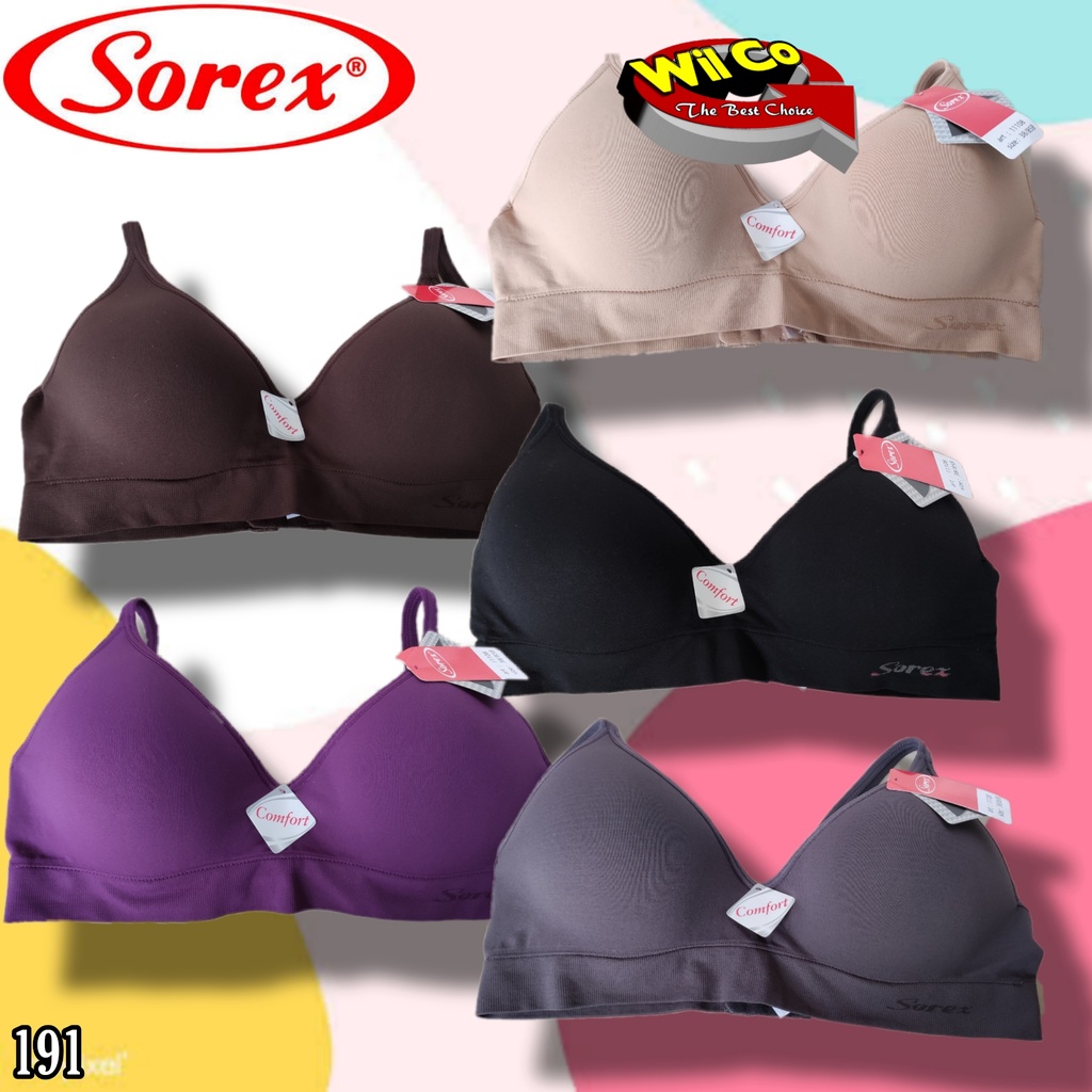 K191 - BRA/BH WANITA SOREX BUSA TIPIS TIGA PENGAIT ADA KAWAT SIZE 34-40 CUP B HARGA PER 1 PCS