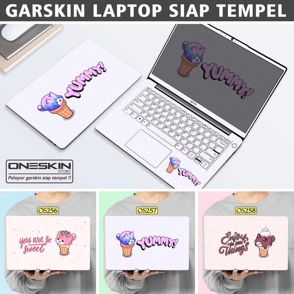 Garskin Sticker Laptop Protector Macbook Full Body Bottom Bezel Palmrest Skin Cute Cartoon