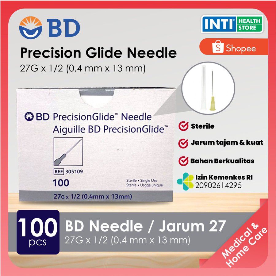 BD | N33dle Disposable 23 24 25 26 27 30 G 100's