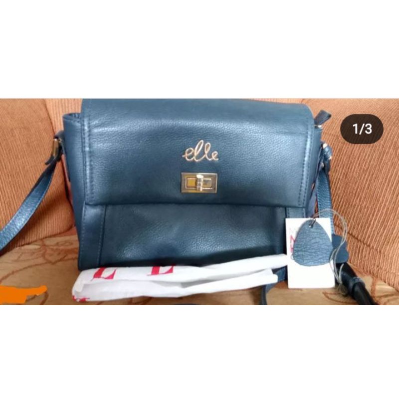 preloved tas Elle kulit asli tebal