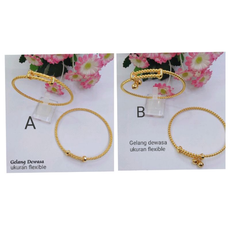 DS284. Gelang tangan xuping wanita berlapis emas ukuran flexible