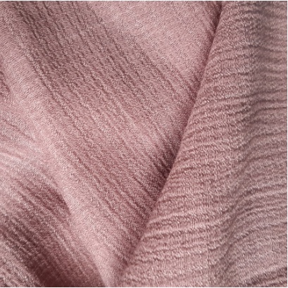 Kain Bahan silk Rayon crinkle / sutra rayon crinkle import - Dusty purple