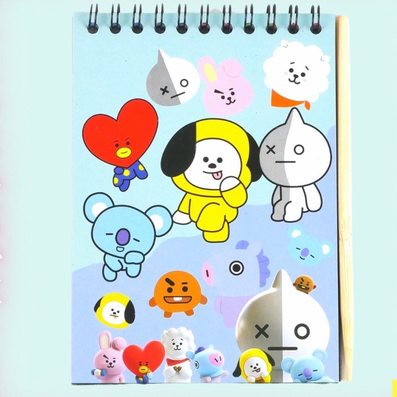 scratch note book bt21 kpop notes hitam rainbow magic notes