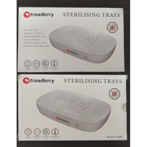 Strawberry S100 Sterilising Trays Wireless Charging& Sterilizing HP Android- White