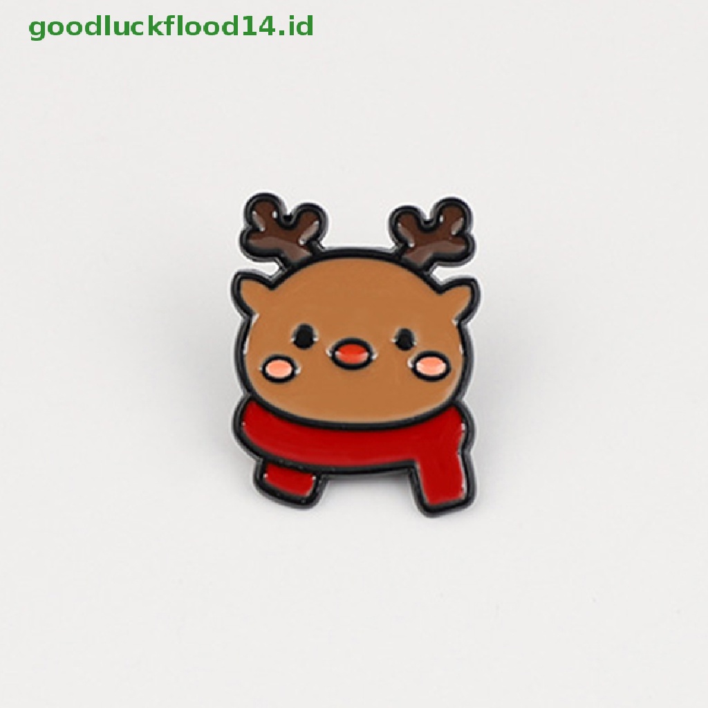 [GOOGFOUR] Kartun Santa Claus Enamel Pin Elk Pohon Pinus Snowman Beruang Boneka Alloy Bros Lencana Hadiah Natal Untuk Anak [TOP]