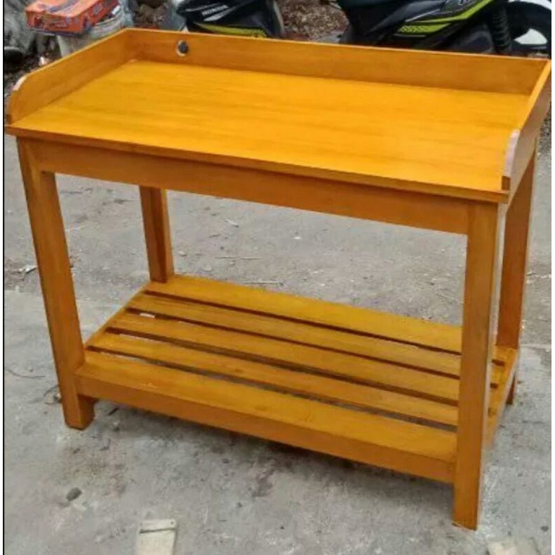 meja kompor 2 tungku kayu jati belanda meja kompor 2 tungku