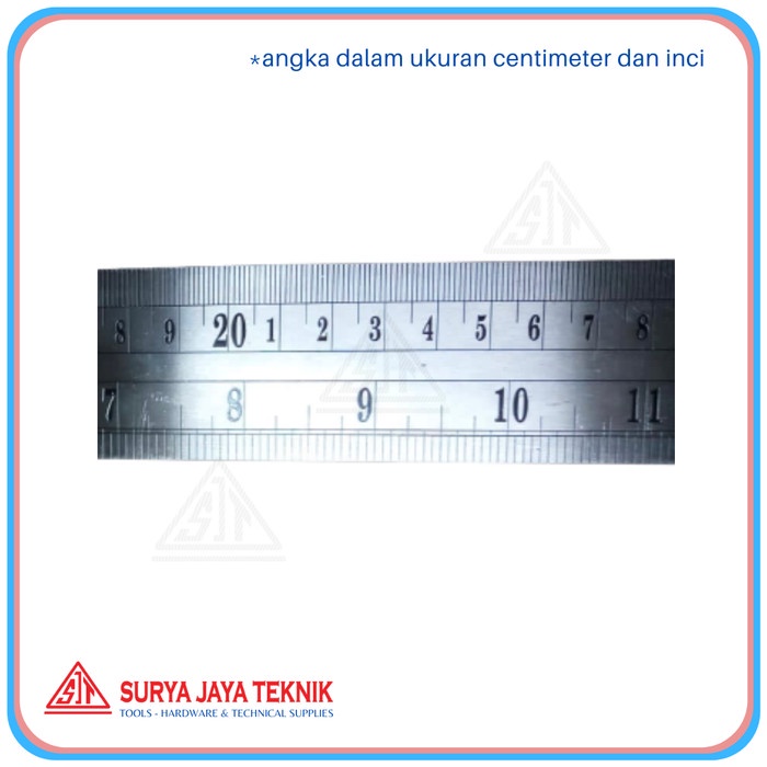 

Penggaris Besi / Stainless Steel Ruler Opt 100Cm, 150Cm, 200Cm