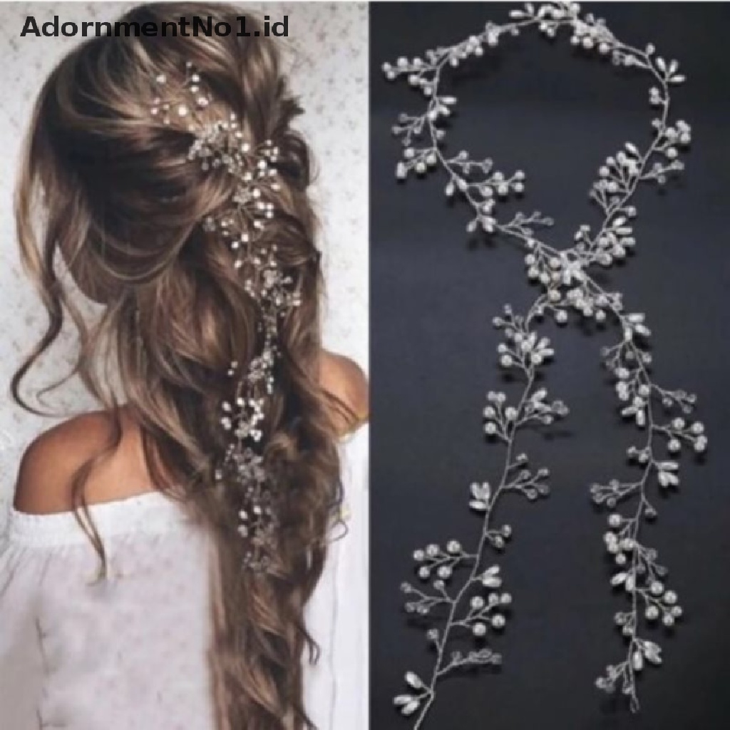 [AdornmentNo1] Mutiara Pernikahan Rambut Pengantin Aksesoris Headband Women Hair Jewelry [ID]