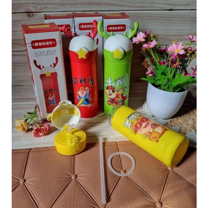 Botol Minum Kaca Tanduk Rusa