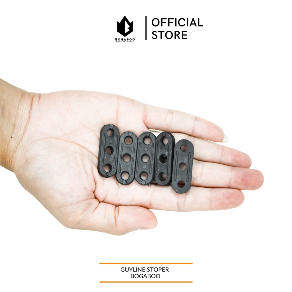 Stopper / Gesper Tali Tenda - Guyline Hitam -  Pengatur Tali Flyshet / Tenda