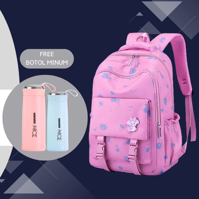 New Arrival Tas Ransel Anak Perempuan Sekolah SD Free Botol Minum