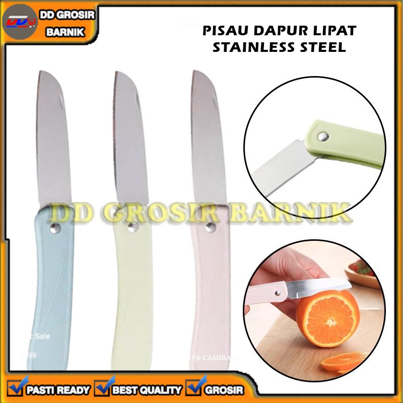 [DGB] PISAU DAPUR LIPAT MINI WARNA WARNI STAINLESS STEEL BESI BAJA KUAT