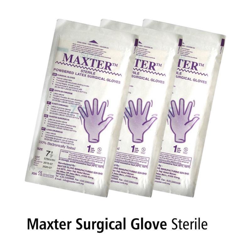 MAXTER SARUNG TANGAN STERIL 8.0 PER SACHET