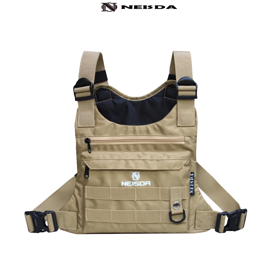 Tas dada tactical pria neisda jammuts Chest bag rig outdoor cream black green