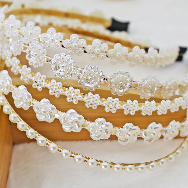 Fashion Bando Mutiara Korea/Bando Rambut Wanita Preminum/Korean Hair Band Head Pearl Pearls Cantik Bermotif