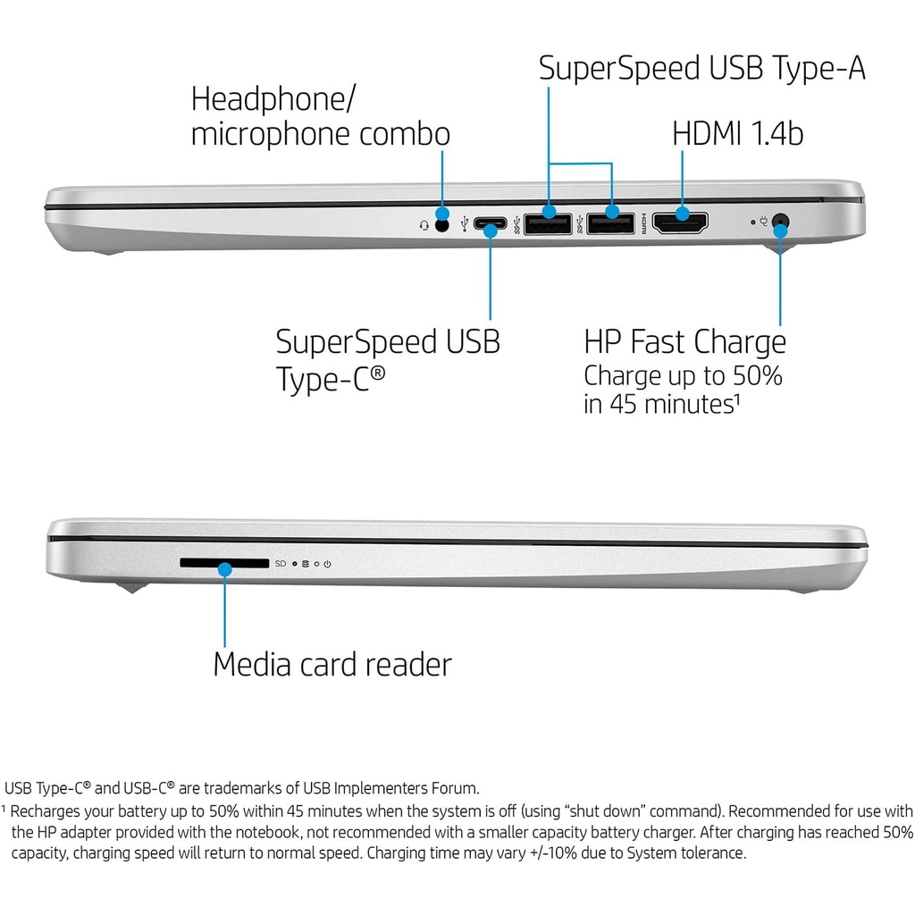 LAPTOP HP 14s dq2614TU Intel Core i3 1115G4 Ram 16GB SSD 512GB FHD IPS Windows11 OHS Silver