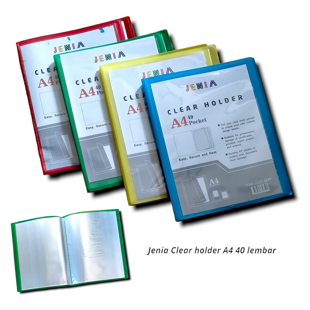 

MAP DOKUMEN A4 ISI 40 CLEAR HOLDER DOCUMENT KEEPER DISPLAY BOOK BUKU DISPLAY KATALOG