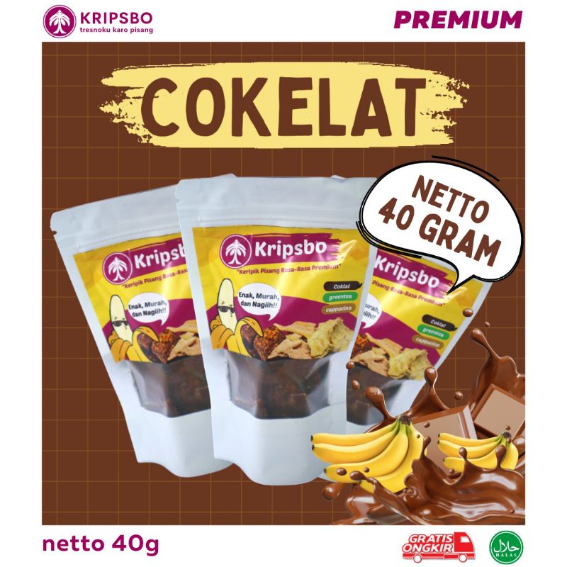 

PALING MURAH KERIPIK PISANG COKLAT KRISPBO - RASA PREMIUM KEMASAN KECIL 40G