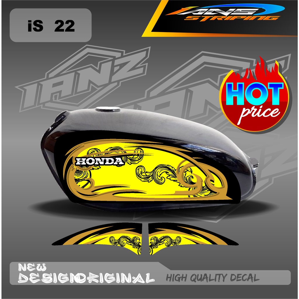 STIKER DECAL STRIPING LIST TANGKI CB100 HOLOGRAM / NON HOLOGRAM IS22